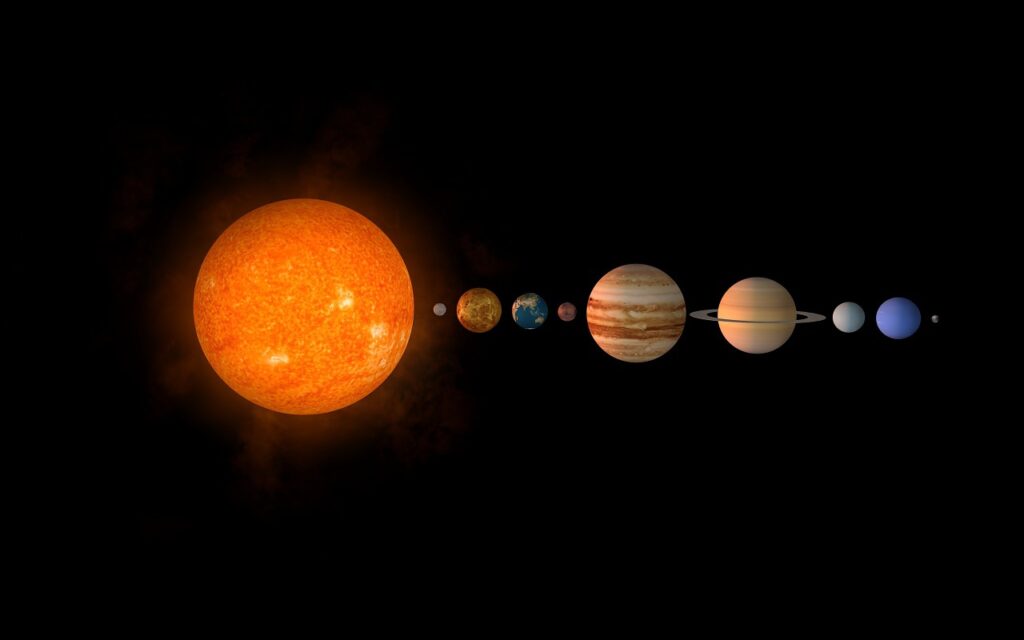 colores de los planetas del sistema solar