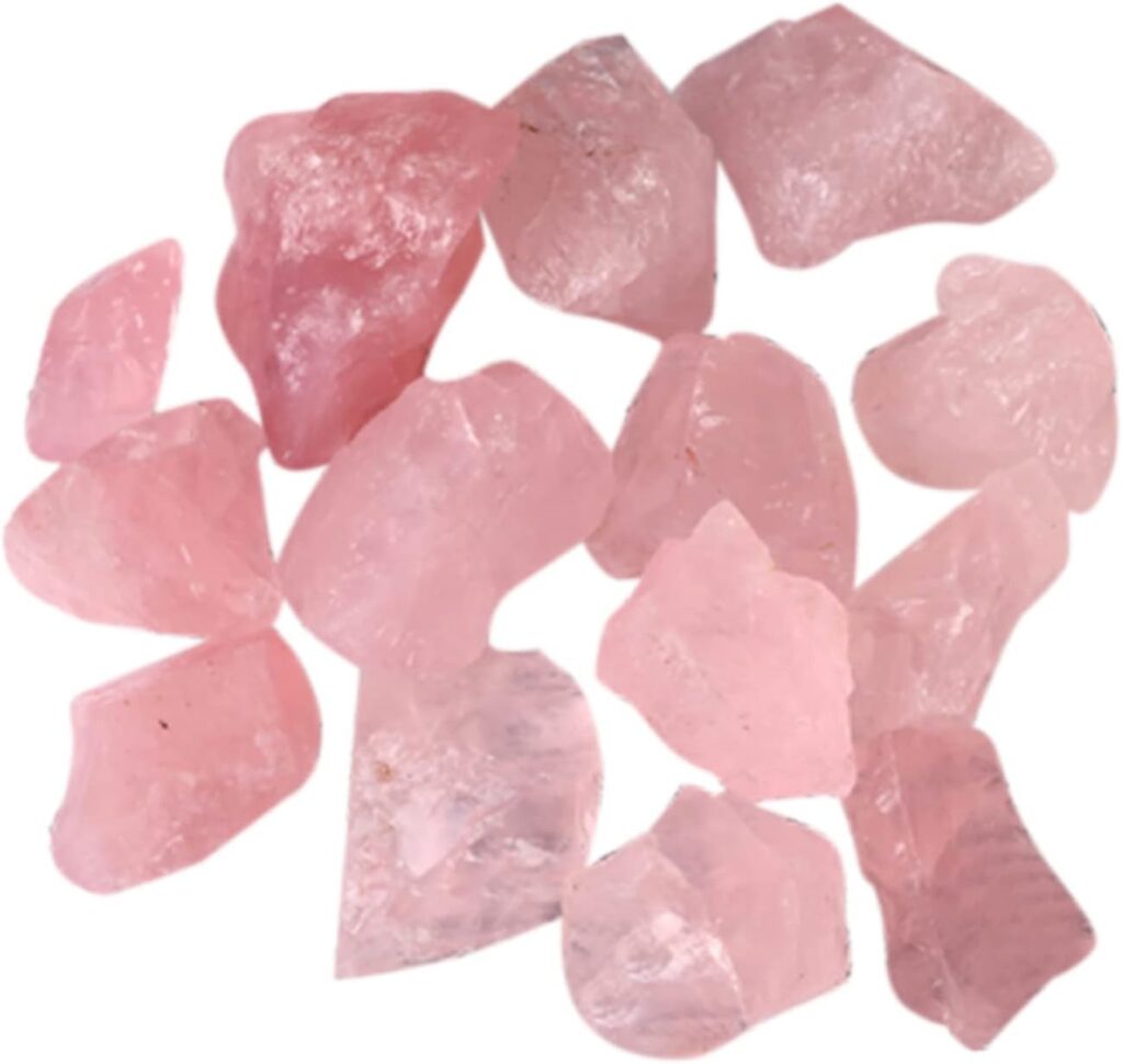 Cristales de cuarzo rosa