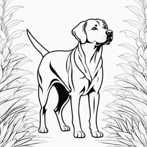Dibujo de perro labrador para colorear 4 de tamaño mediano