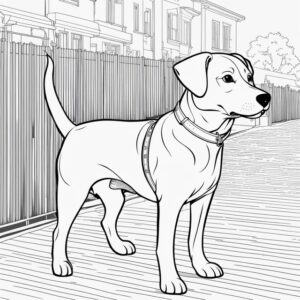 Dibujo de perro labrador para colorear 6 de tamaño mediano