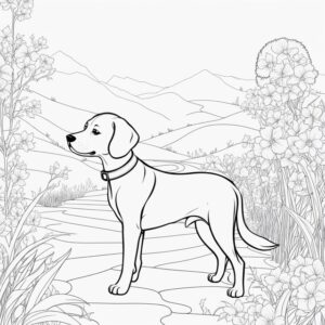 Dibujo de perro labrador para colorear 8